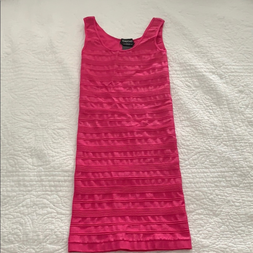 Pink Bebe body con dress